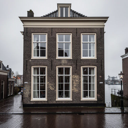 18e-eeuws koopmanshuis in Gorinchem met nieuwe witte kunststof kozijnen