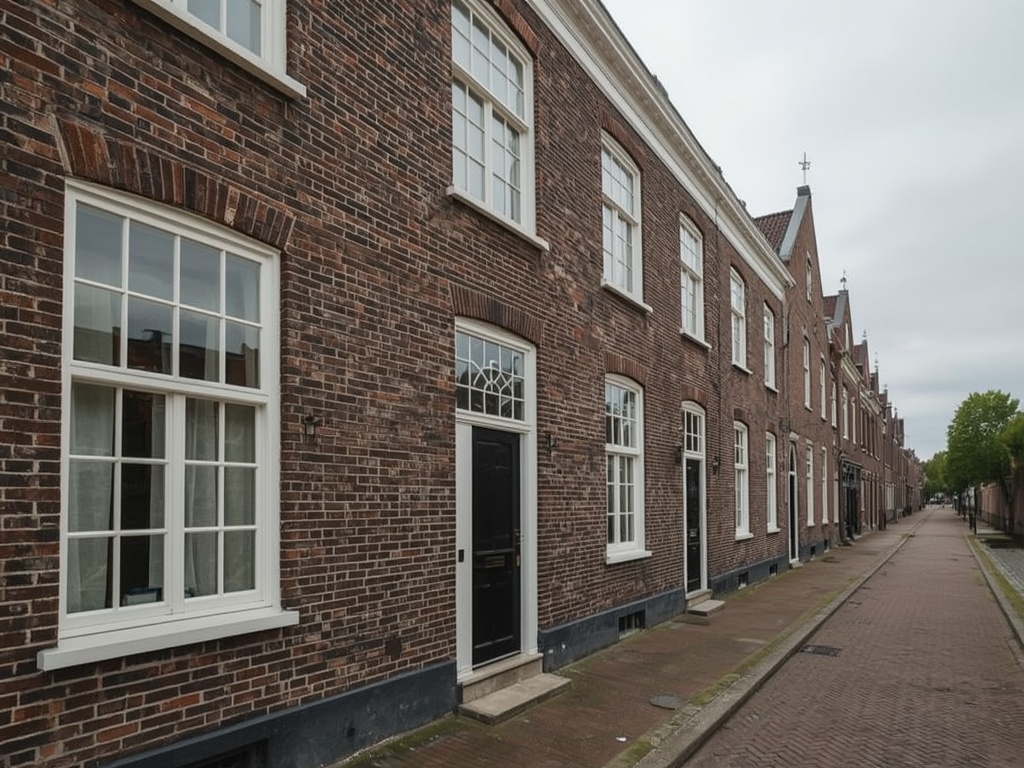 Vooroorlogs woonhuis met erker in Zwijndrecht voorzien van nieuwe witte kunststof kozijnen