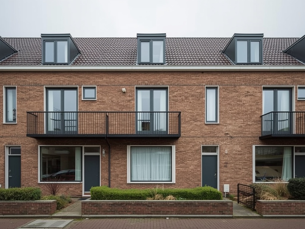 Moderne eengezinswoning in Hardinxveld-Giessendam met strakke antracietkleurige kunststof kozijnen