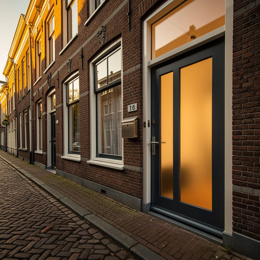Kunststof voordeur strak gemonteerd in een Dordtse gevel