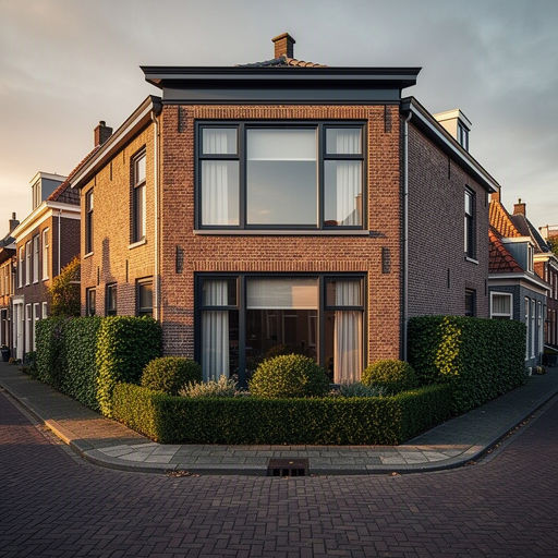 Antraciet geverfde kunststof kozijnen passend bij een gerenoveerde jaren 30-woning