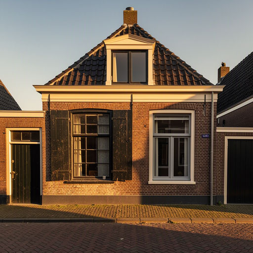Wit standaard kunststof kozijn met HR++ isolatieglas in een klassiek rijtjeshuis